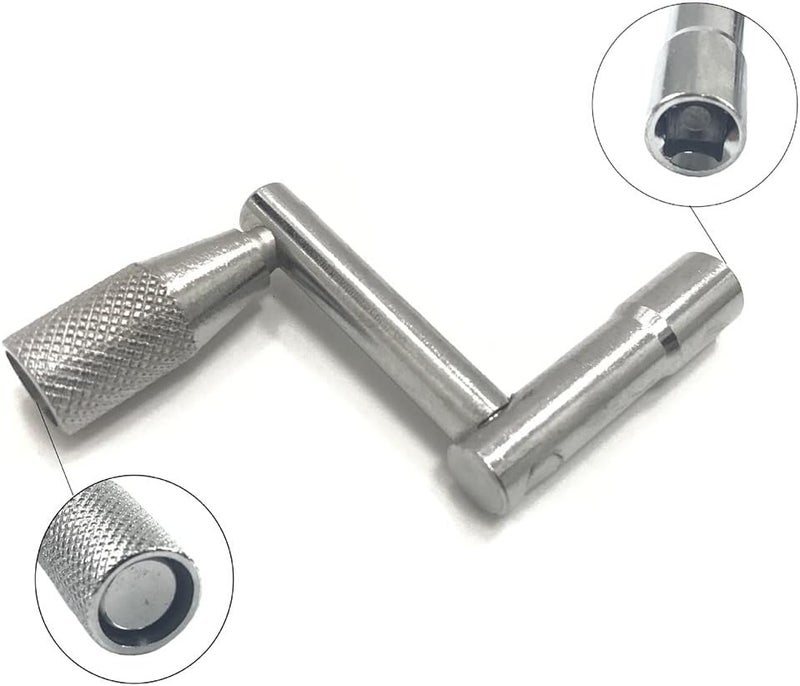 CCeCCe 3 Pack Drum Key Tool Set Continuous Speed Motion Drum Adjustment Tuning Keys T Style Z Style Universal Standard 1/4 inch Socket Square Wrench Turner for Percussion Snare Drum Kit - Image 1